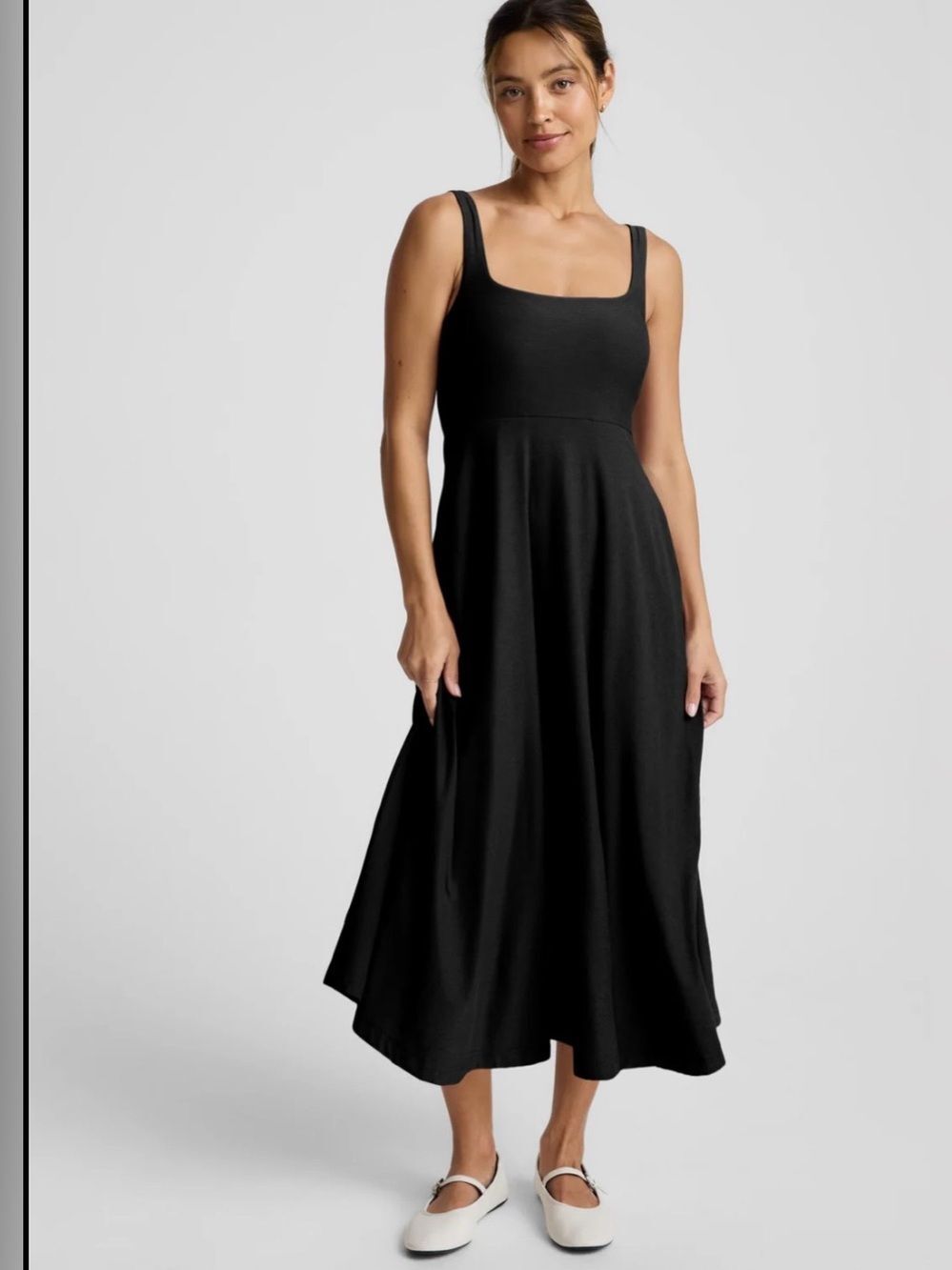 Beyond Yoga Sleeveless Maxi Dress Womens S Black Stretch NWT